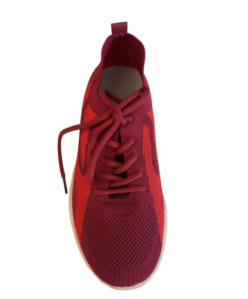 Tenis B917-4d Vino Rojo Con Puntos