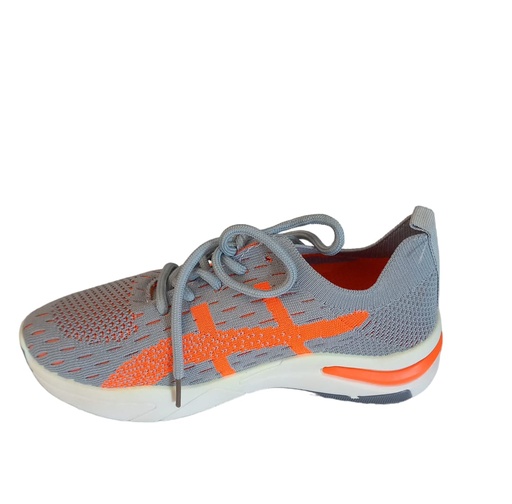 [CDS0053] Tenis B917-2e3  gris/Naranja