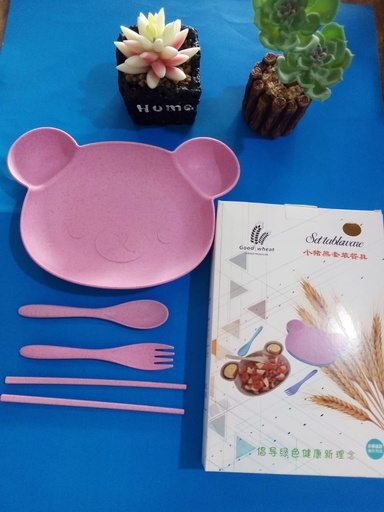 [CDS0092] Plato Con Cubiertos Infantil